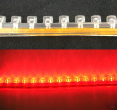 3,red 48CM pvc neon light stripe 12V 48 led bulb lamp