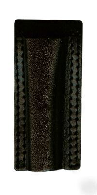 Hwc black plain leather mini-mag light holder 