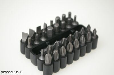 Quality 33 pc chrome vanadium power screwdriver bit set