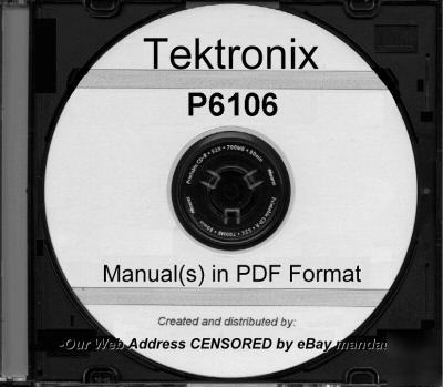 Tek tektronix P6106 instruction manual