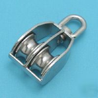 Twin swivel block 304 stainless steel 1-3/8