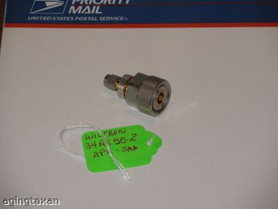 Wiltron model 34AS50-2 precision apc-7 - sma(m) adapter