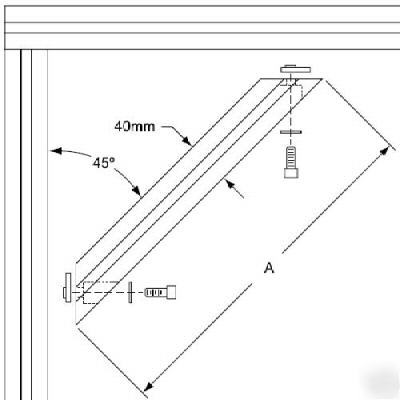 8020 aluminum 45 degree support 40 s 40-2560 n