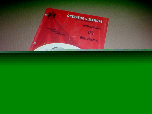Ih international 122 disc harrow operator manual