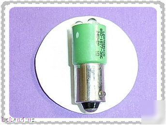 Ledtronics (24 volt) green led T3-1/4 mini bayonet lamp