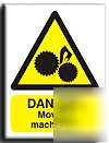 Moving machinery sign-adh.vinyl-200X250MM(wa-098-ae)