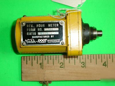 Veeder-root mechanical 4 digit hour meter 125,000-1`ex 