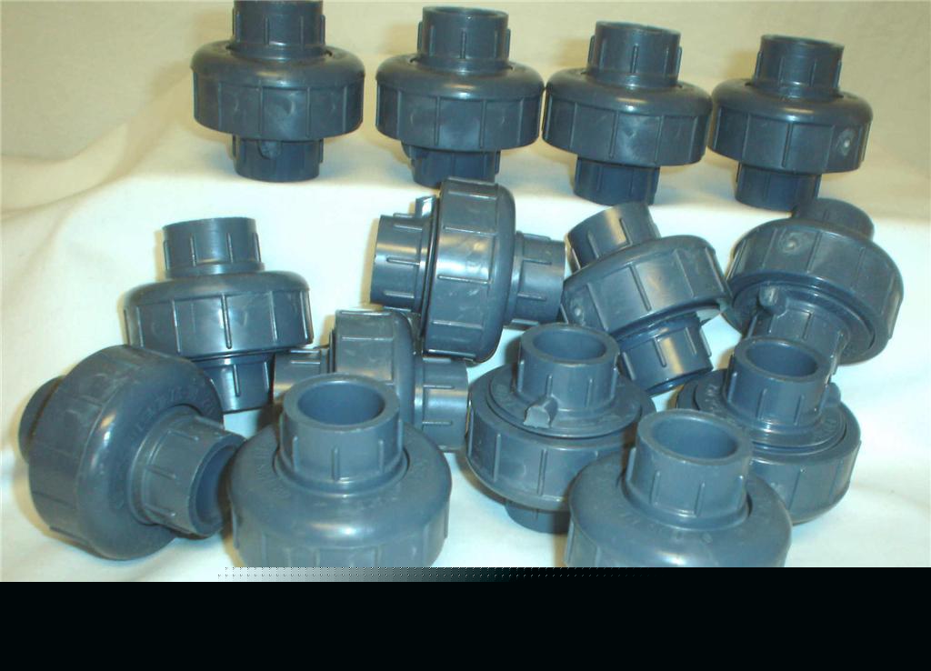 New lot of 14 gray union pvc socket fittings