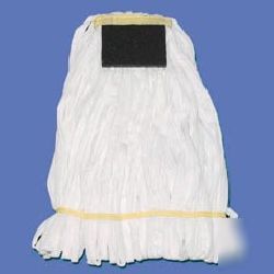 Anti-skid floor looped mop head with scrub pad-uns 7002