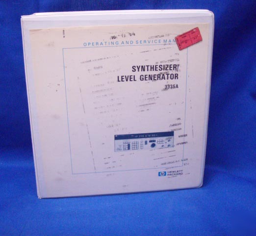 Hp 3335A synthesize level generator op & service manual