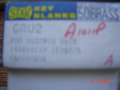 New russwin key blanks, 6RU2, box of 50