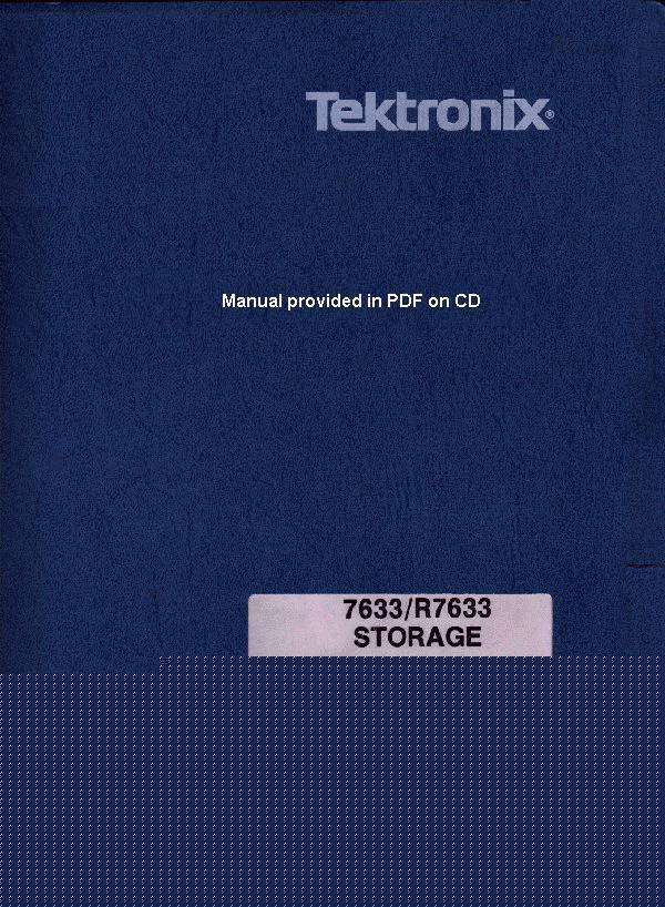 Tek 7633 service manual in 2 res by orig doc producer