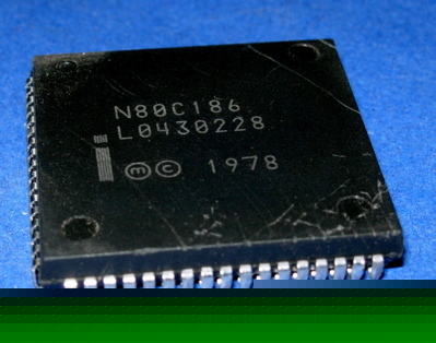 Cpu N80C186XL12 intel processor vintage plcc chip rare 