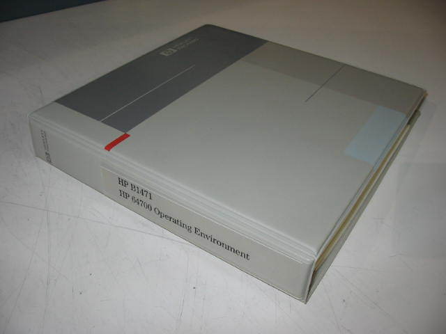 G27248 hp B1471 & 64700 operating environment manual