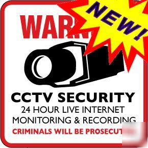 3 cctv security surveillance camera signs 3 free decals
