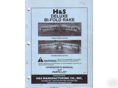 H&s running gear 612 408 operator's manual 1996