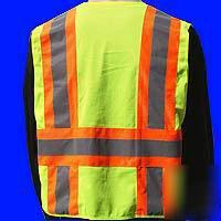 L to xl expandable safety vests multi-pockets, zippe