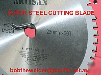 Metal cutting blade wheel 230 dia x 60T tungsten tooth