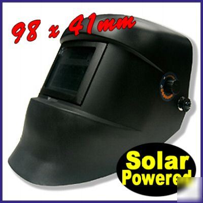 Solar powered auto darkening welding helmet 98 x 41 mm