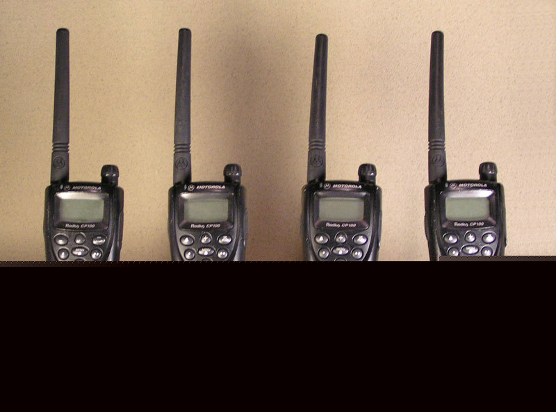 *4 motorola CP100 vhf 15CH 2W two way radios & chargers