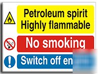 Petrol-no smoke sign-adh.vinyl-600X450MM(mu-023-av)