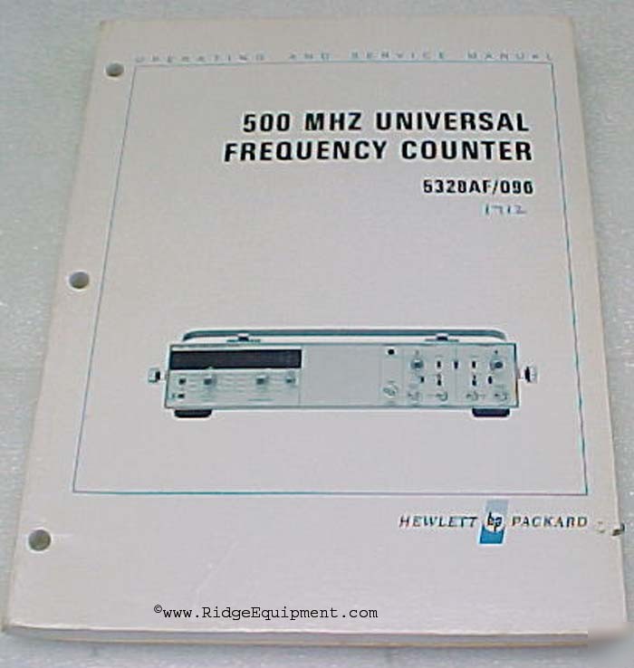 Hp 5328AF /096 preset counters op & service manual []