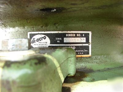 Diacro di-acro NO4 rotary tube pipe bender former 