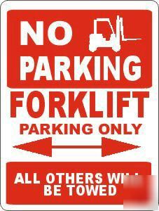 Forklift parking sign fork lift warehouse 