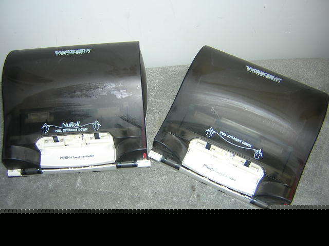 (2) waxie sanitary supply paper towel dispenser X2