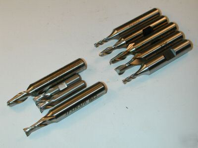 9 mini hss end mills 4 unimat sherline lathe 1/8