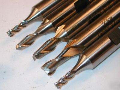 9 mini hss end mills 4 unimat sherline lathe 1/8