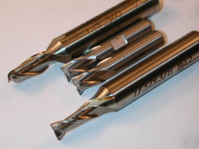 9 mini hss end mills 4 unimat sherline lathe 1/8