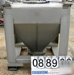 Used: tote systems tote bin, 35 cubic feet, 304 stainle