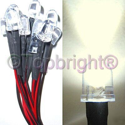 10 pc 12V 10MM 40Â° 5-chips led 100MA@280KMCD for car,rv