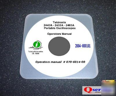 Tektronix tek 2455A operators + gpib manuals cd