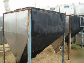 Hopper, 60 cf, s/st, 5' x 5' x 2', insulated,