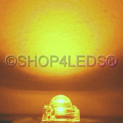 300PCS 5MM 11000MCD super flux yellow led free resistor