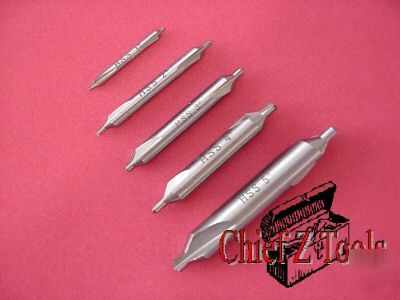 5 craftsman lathe center drill countersink hss tool set