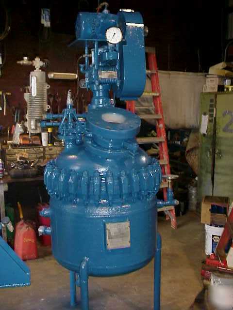 50 gal glass lined pfaulder reactor tank w agitator mix