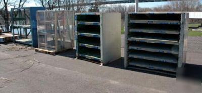 Ridgurak type roller type shelving with 4 shelves