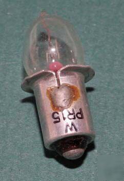 Nos indicator lamp bulb #pr 15 4.8V 0.5A tung-sol