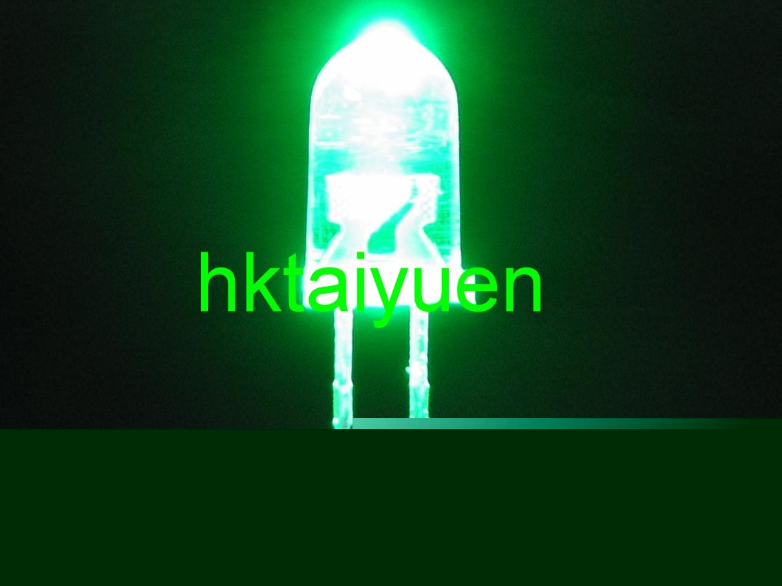 50X 5000MCD 3MM green led ultra bright free resistors