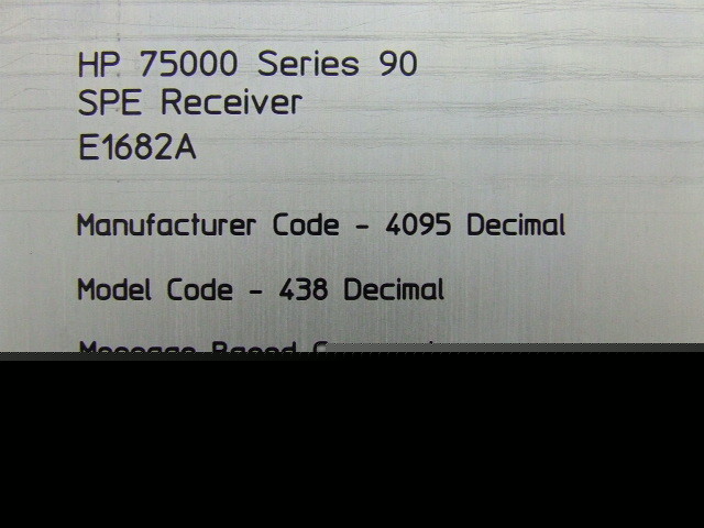 Agilent / hp E1682A sonet / sdh spe receiver
