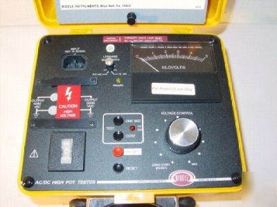 Biddle 230425 ac/dc hipot hi pot tester meter 4KV 12MA