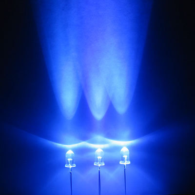 Blue led set of 1000 super bright 5MM 7000MCD+ f/r