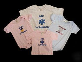 Fire fighter, officer, emt in training onesie t-shirt