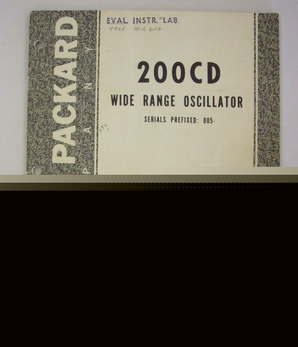 Hp / agilent 200CD op/service manual - $5 shipping 