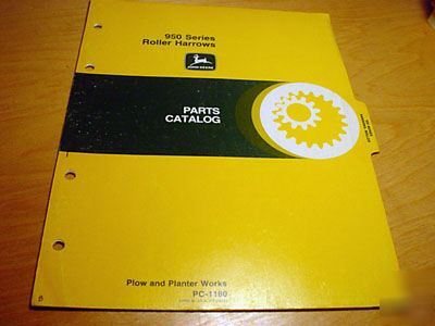 John deere 950 roller harrow parts manual catalog