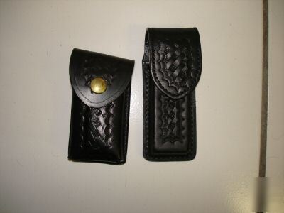 Lot of 22 genuine leather mini-maglite pouches