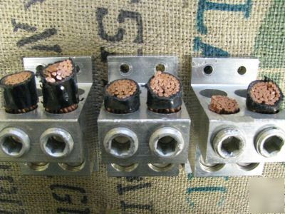 Lot of (3) ilsco DIO40 double pole circuit breaker lugs